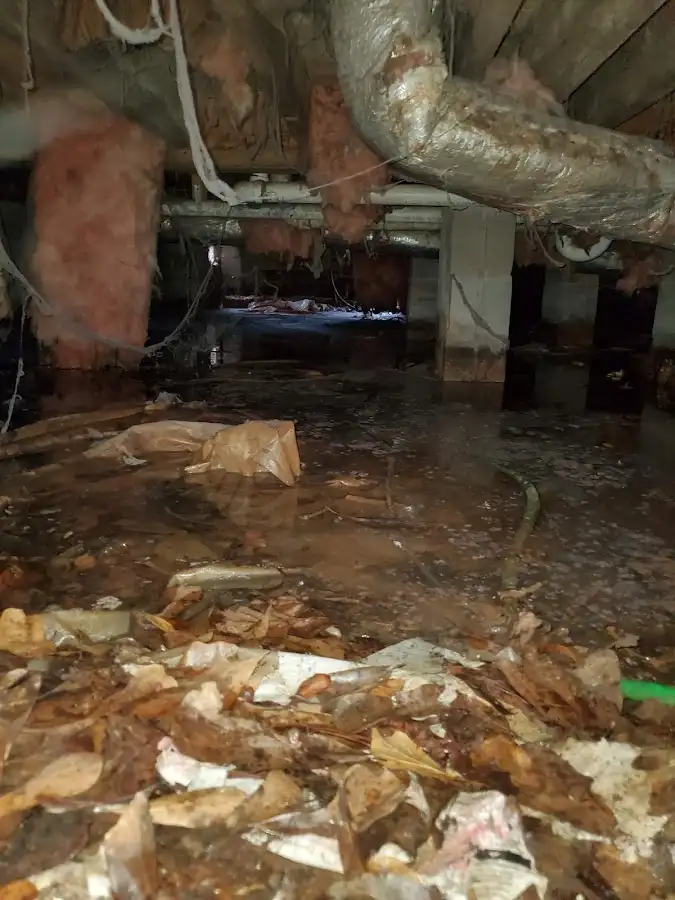 Crawl space flood assessment for Commercial Water Damage Restoration in Johnson City