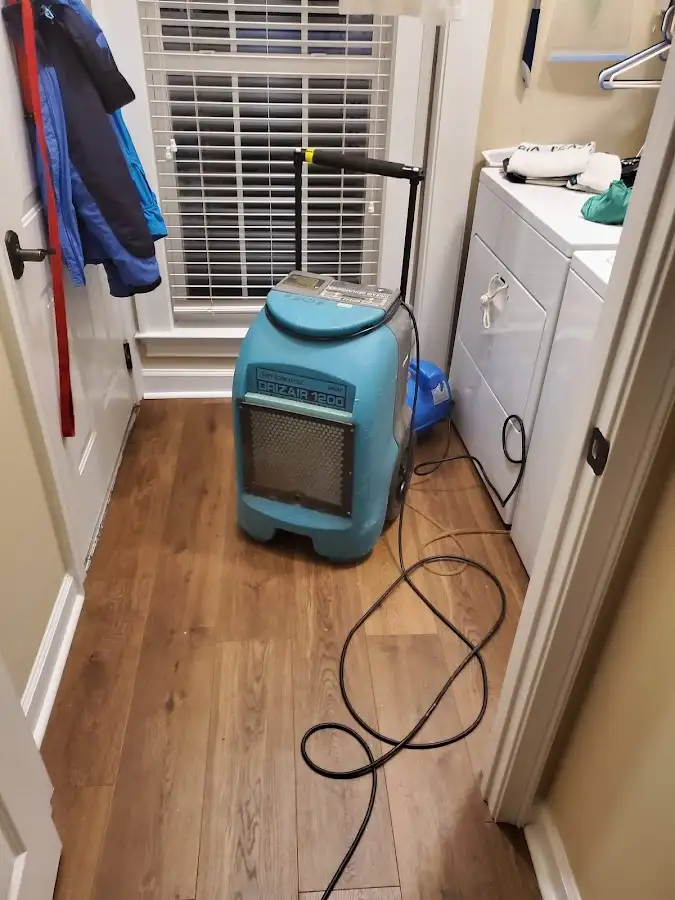 Commercial dehumidifier deployed for Flood Damage Cleanup in Johnson City