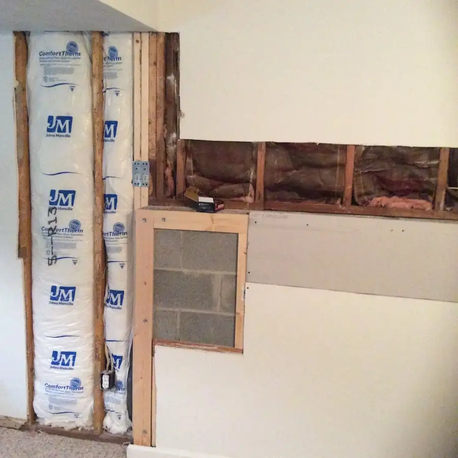 Wall insulation replacement during Contents Cleaning & Restoration in Johnson City